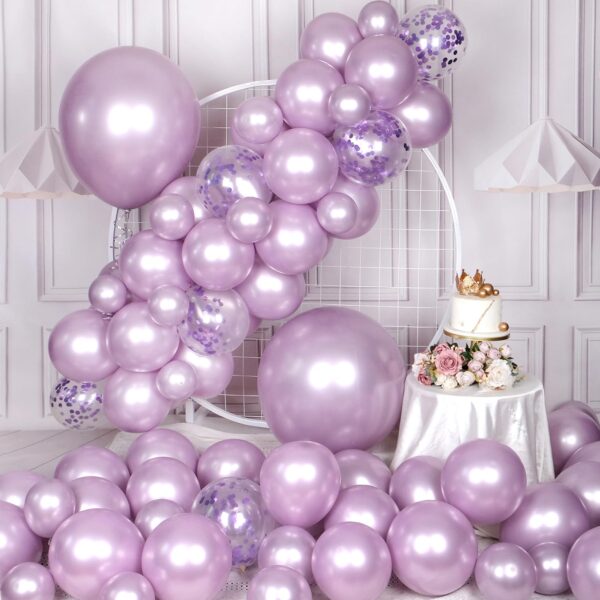 Light Purple Metallic Balloons