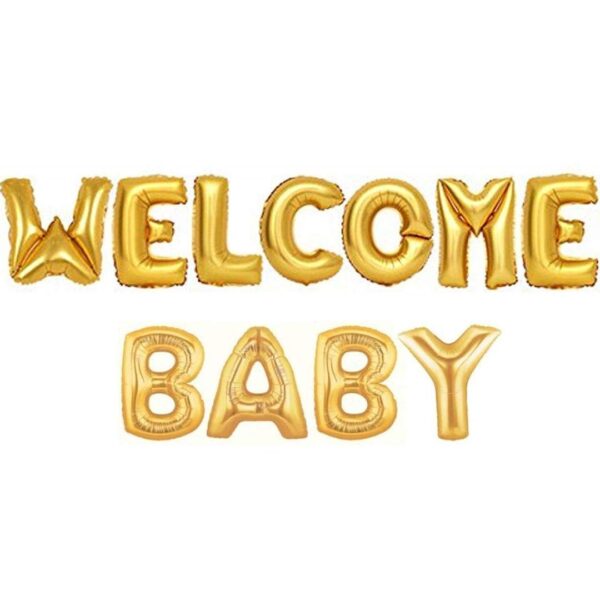 Welcome Baby Foil Balloons in Silver or Golden