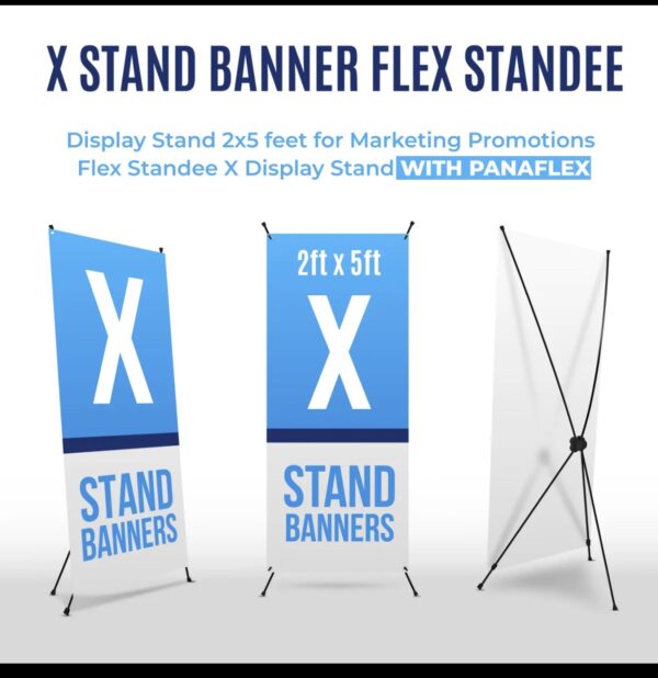 Customise standee panaflex print with stand