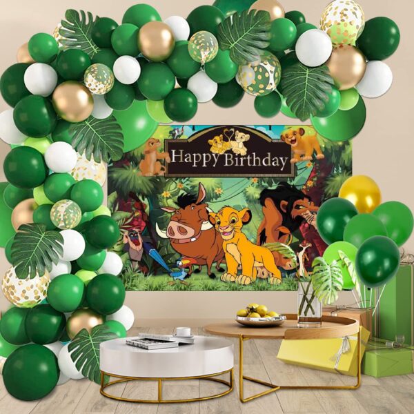 Lion King Birthday Balloon set With Backdrop