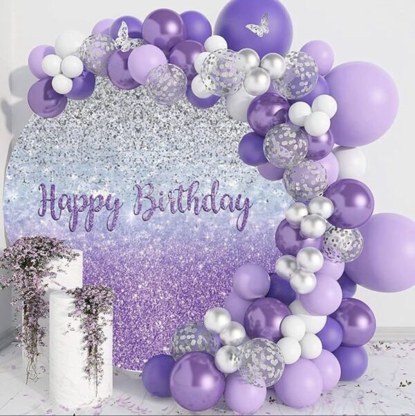 Butterfly Themed Birthday Decor In Purple